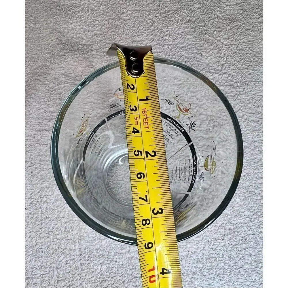 Vintage 1960’s Cocktail Shaker Glass With Recipes MCM Retro Bar Atomic Libbey